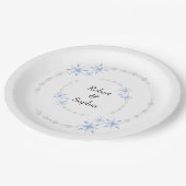 Winter Sneeuwvlok Huwelijk Papieren Bordje (Gekanteld)