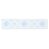 Winter Sneeuwvlok Ijsblauw Korte Tafelloper (Horizontaal)