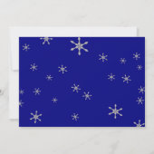 Winter Sneeuwvlok Juwelen Bling Swirl Douche Uitno Kaart (Achterkant)