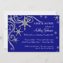 Winter Sneeuwvlok Juwelen Bling Swirl Douche Uitno Kaart
