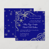 Winter Sneeuwvlok Juwelen in Bling Swirl Bruiloft Kaart (Voorkant / Achterkant)