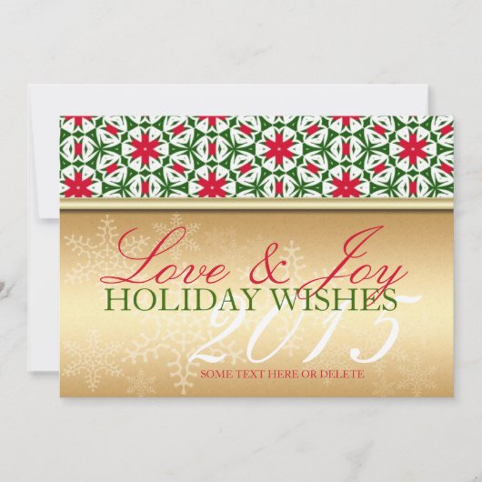 Winter Sneeuwvlok Kerst Feestdagen Patroon Kaart (Voorkant)