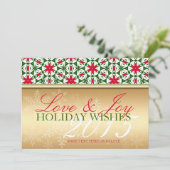 Winter Sneeuwvlok Kerst Feestdagen Patroon Kaart (Staand voorkant)