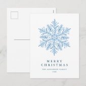Winter sneeuwvlok Kerstmis Feestdagenkaart (Voorkant / Achterkant)