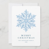 Winter sneeuwvlok Kerstmis Feestdagenkaart (Voorkant)