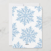 Winter sneeuwvlok Kerstmis Feestdagenkaart (Achterkant)