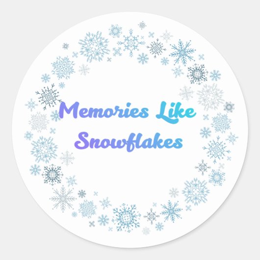 Winter Sneeuwvlok Krans Sticker (Voorkant)