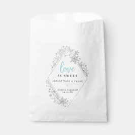 Winter Sneeuwvlok Liefde is Sweet Favors Bag Bedankzakje