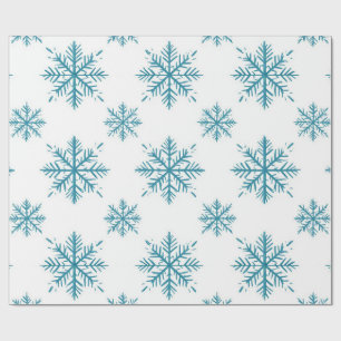 ❄️ Winter Sneeuwvlok Patroon Wrap Kerst Cadeaus Cadeaupapier