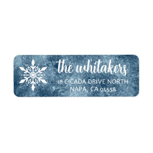 👉 Winter Sneeuwvlok Retouradres Labels (Voorkant)