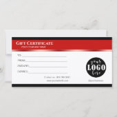 Winter Sneeuwvlok Satijnen Lint Rood Cadeaubon (Achterkant)