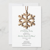 Winter Sneeuwvlok Scandinavische Minimale Vakantie Kaart (Voorkant)