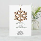 Winter Sneeuwvlok Scandinavische Minimale Vakantie Kaart (Staand voorkant)