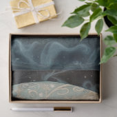 Winter Sneeuwvlok Schedel Decoupage Papier – Blauw (Geschenk)