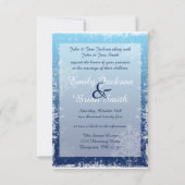 Winter sneeuwvlok sneeuwspray aangepaste bruiloft  kaart (Voorkant)