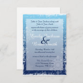 Winter sneeuwvlok sneeuwspray aangepaste bruiloft  kaart (Voorkant / Achterkant)