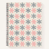 Winter Sneeuwvlok Spiraal Notebook Notitieboek (Voorkant)