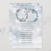 Winter Sneeuwvlok Stoelenkaart Tafelnummer (Voorkant / Achterkant)