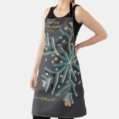 Winter sneeuwvlok typografie schattig grijs blauwg schort (Insitu)