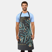 Winter sneeuwvlok typografie schattig grijs blauwg schort (Gedragen)