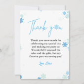 Winter Sneeuwvlok Verjaardag Dank je kaart (Voorkant)