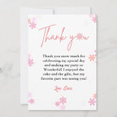 Winter Sneeuwvlok Verjaardag Dank je kaart (Voorkant)