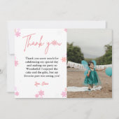 Winter Sneeuwvlok Verjaardag Dank je kaart (Voorkant)