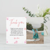 Winter Sneeuwvlok Verjaardag Dank je kaart (Staand voorkant)