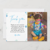 Winter Sneeuwvlok Verjaardag Foto Dank je Kaart (Voorkant)