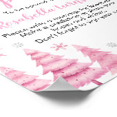 Winter Sneeuwvlok Verjaardag Tijd Capsule Sign Poster (Hoek)