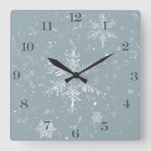 Winter Sneeuwvlok wandklok