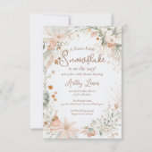 Winter Sneeuwvlok Waterverf bloemen Kaart (Voorkant)