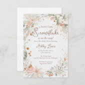 Winter Sneeuwvlok Waterverf bloemen Kaart (Voorkant / Achterkant)