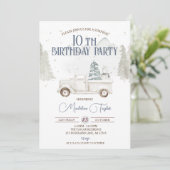 Winter Sneeuwvlokken 10e verjaardag Kaart (Staand voorkant)