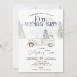 Winter Sneeuwvlokken 10e verjaardag Kaart