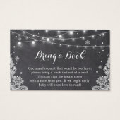 Winter Sneeuwvlokken Baby shower Boek Aanvraag Kaa Visitekaartje (Voorkant)