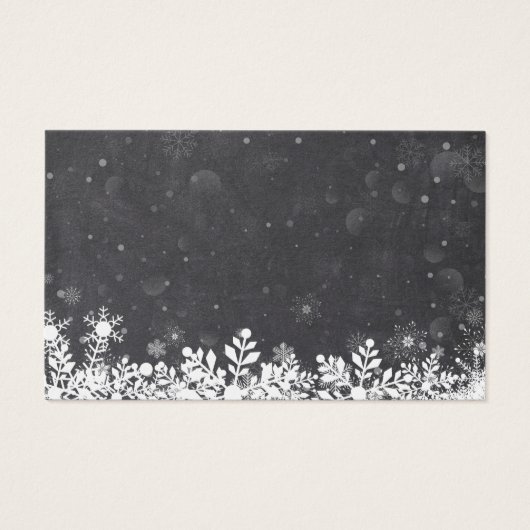 Winter Sneeuwvlokken Baby shower Boek Aanvraag Kaa Visitekaartje (Achterkant)