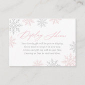 Winter Sneeuwvlokken Baby shower Display Douche Informatiekaartje (Voorkant)