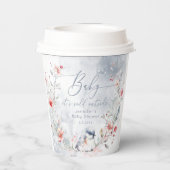 Winter sneeuwvlokken Baby zijn koud buiten Bird Papieren Bekers (Achterkant)