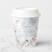 Winter sneeuwvlokken Baby zijn koud buiten Bird Papieren Bekers (Voorkant)