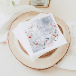 Winter sneeuwvlokken Baby zijn koud buiten Servet