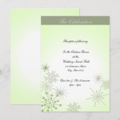 Winter Sneeuwvlokken Bayberry Green Kaart (Voorkant / Achterkant)