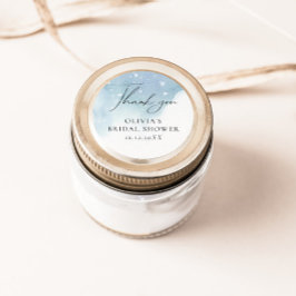 Winter Sneeuwvlokken Blauw  Ronde Sticker