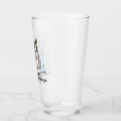 Winter Sneeuwvlokken Blauwe Uil Kerstsneeuw Glas (Links)