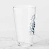 Winter Sneeuwvlokken Blauwe Uil Kerstsneeuw Glas (Rechts)