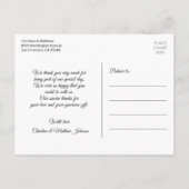 Winter Sneeuwvlokken bruiloft DANK U | FOTO Aankondigingskaart (Achterkant)