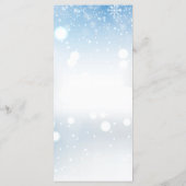 Winter sneeuwvlokken bruiloft dank u plaats kaart (Achterkant)