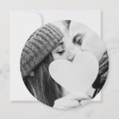 Winter Sneeuwvlokken Circulaire Foto Bruiloft Kaart (Achterkant)