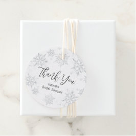 Winter Sneeuwvlokken Dank je wel  Bedankjes Labels