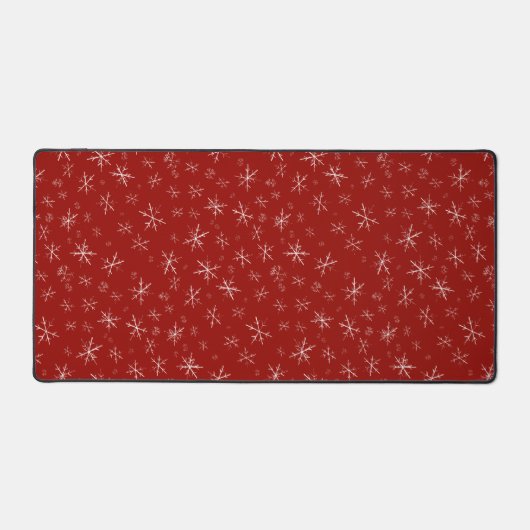 Winter Sneeuwvlokken Desk Mat (Voorkant)